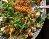 A picture of step 11 of Chicken, chilli, tomato and mozzarella warm salad!.