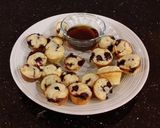 A picture of step 10 of Mini Muffin Blueberry Pancakes.