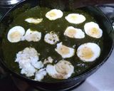 A picture of step 4 of Palak with Boiled Eggs.