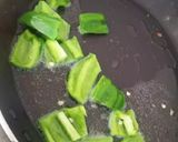 A picture of step 3 of Potato Paneer curry.