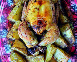 Foto del paso 27 de la receta: Pollo asado a la imperial con patatas asadas, huevos y olivas