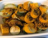 Une image de l'étape 2 de Courgettes tricolores grillées aux épices et origan (recette plancha).