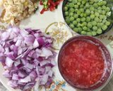 A picture of step 1 of Matar paneer burji.