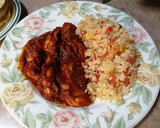 Foto del paso 8 de la receta: Fajitas de pollo picantes en salsa chile morita y chile de árbol