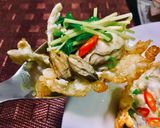 รูปขั้นตอนการทำที่ 4 ของ ออส่วนสูตรบางกรอบ蠔煎/蚵仔煎 และความเป็นมาอันน่าทึ่ง