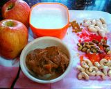 A picture of step 1 of Apple halwa.