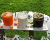 A picture of step 3 of Tricolor juices.