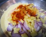 A picture of step 2 of Aloo piyaz ke mix Pakoray.