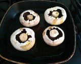 A picture of step 2 of Garlic Mushrooms with Goats Cheese & Pine Nuts.