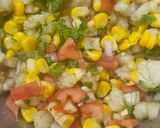 A picture of step 4 of Corn chaat.