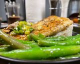 A picture of step 10 of Tilapia with Scallion Sriracha Pesto.