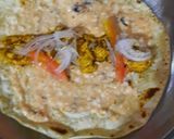 A picture of step 7 of Chicken Tikka puratha roll.