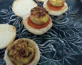 A picture of step 4 of Corn Tikki Burger.