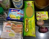 Gambar langkah 1 resipi Spaghetti Carbonara.