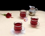 A picture of step 5 of Hibiscus tea.