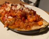 Foto del paso 12 de la receta Berenjenas rellenas de batata, zanahoria y queso