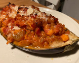 Foto del paso 12 de la receta: Berenjenas rellenas de batata, zanahoria y queso