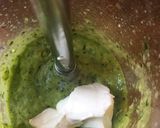 A picture of step 2 of Green watercress and Avocado Gazpacho 🌱.