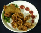 A picture of step 6 of Veg spring roll.