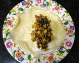 A picture of step 8 of Walnuts Spring and Paneer Rolls.