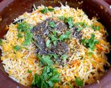 A picture of step 6 of South Indian style egg rice.