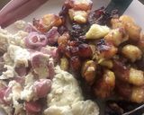A picture of step 4 of Blessing’s Fried sauté egg & sausages and plantain.