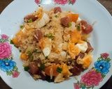 รูปขั้นตอนการทำที่ 5 ของ ข้าวผัดไข่เค็ม,กุนเชียงหมู - เมนูสำหรับคุณลูกชาย🐻
