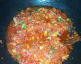 A picture of step 4 of White rice with egg and awara (tofu)sauce.