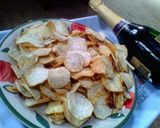 A picture of step 1 of Spicy Cocoyam Chips.