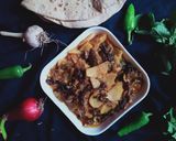 A picture of step 7 of Aloo Karele.