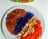A picture of step 11 of Colorful spaghetti.