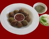 A picture of step 4 of Moong dal pakoda/pakora.