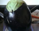 A picture of step 1 of Brinjal with Daal channa.