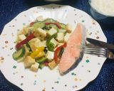 Foto del paso 3 de la receta: Zapallitos Verdes con Tofu Frito y hongos!