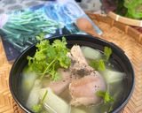 Hình bước làm 6 của món Canh Đu Đủ Xanh Hầm Giò Heo