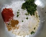A picture of step 3 of Alu vadi (colacasia leaves fritters).