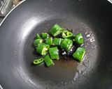 A picture of step 1 of Mirch ka Salan (Spicy Green Pepper Curry).