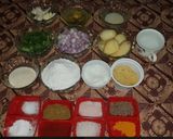 A picture of step 1 of Aloo paratha.