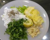 A picture of step 3 of Sabudana thepla.