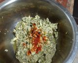 A picture of step 3 of Green Moong dal pakodi.