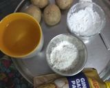 A picture of step 1 of Garlic honey chilli potato.
