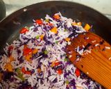 A picture of step 3 of Garlicky Red Cabbage Rice.