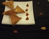 A picture of step 4 of Bbq Samosas with a twist.