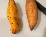 A picture of step 1 of Air Fryer Sweet Potato:.