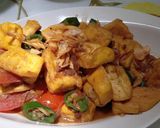 Foto langkah ke 3 dari resep Tahu oseng tauco cabe ijo.