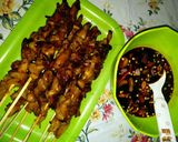 Foto langkah ke 6 dari resep Sate Jamur Tiram Sambal Kecap.