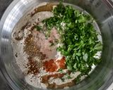 A picture of step 8 of Matar/Peas Chaat with Hoemade Fenugreek Masala Puri.