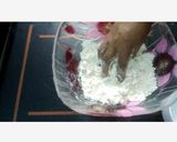 A picture of step 1 of Chandra kala sweet.