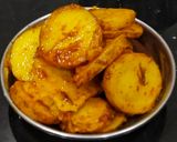 A picture of step 3 of Maharashtrian Style Batata Kachrya.