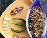 A picture of step 6 of Kolhapuri thecha(green chilli kolhapuri thecha).